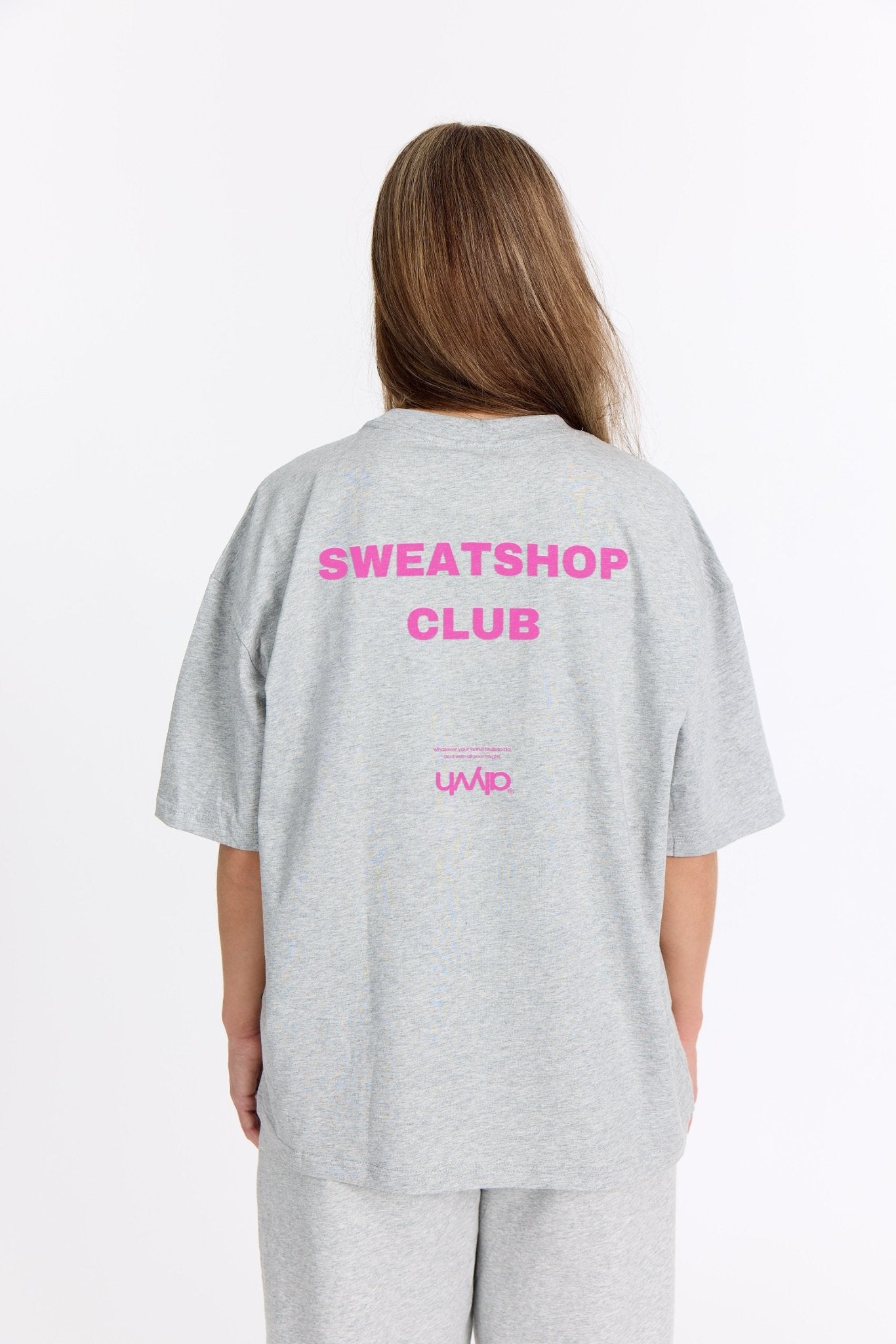 Grå Oversized Tee - Sweatshop - Pink - Alyvh