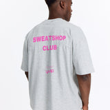 Grå Oversized Tee - Sweatshop - Pink - Alyvh