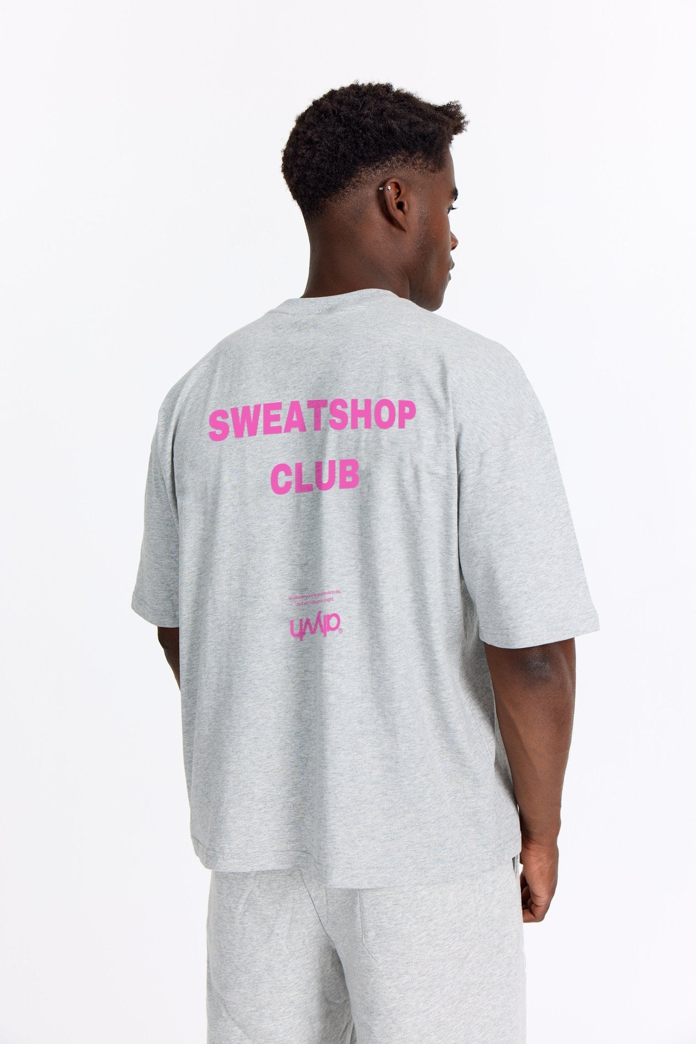 Grå Oversized Tee - Sweatshop - Pink - Alyvh