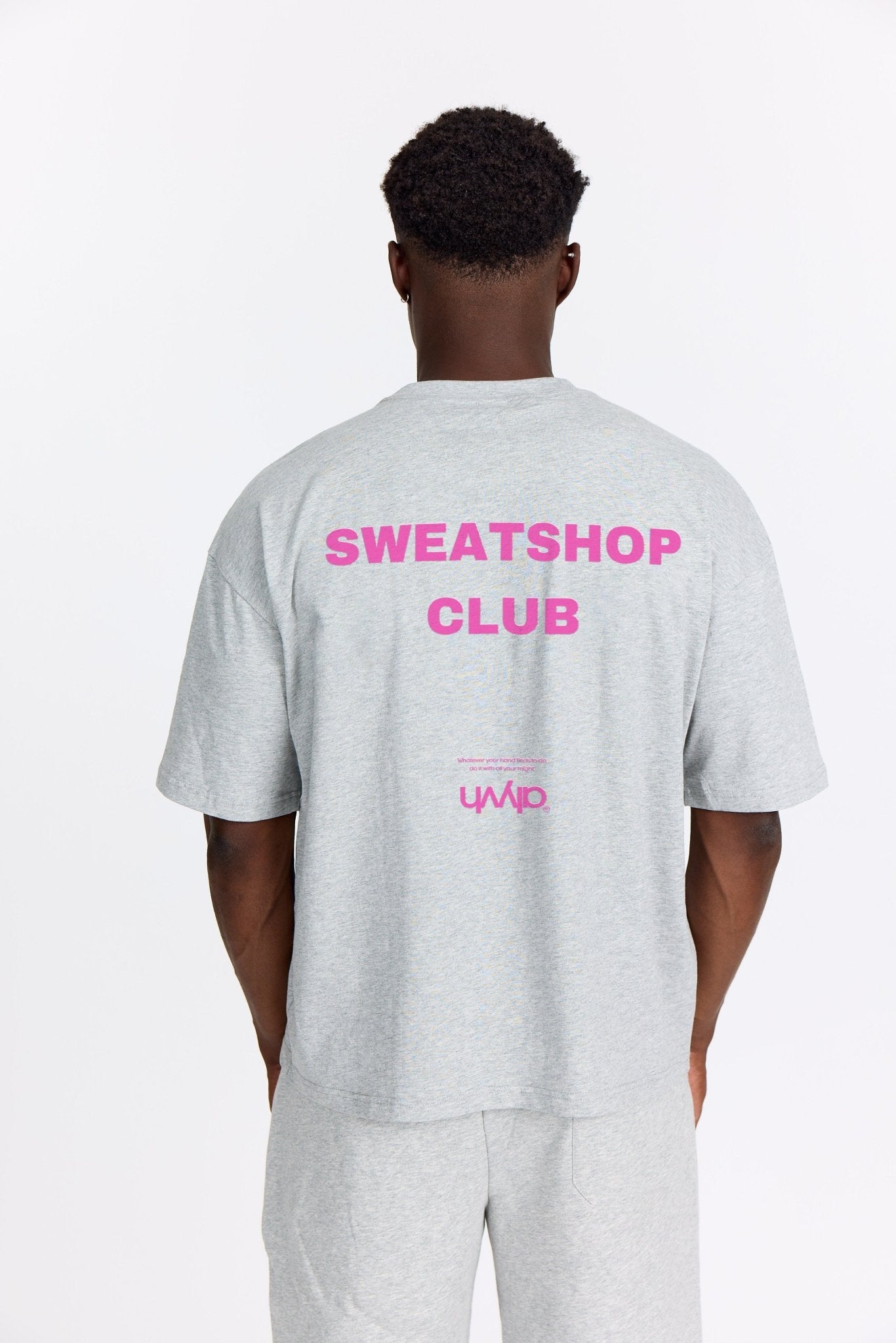 Grå Oversized Tee - Sweatshop - Pink - Alyvh