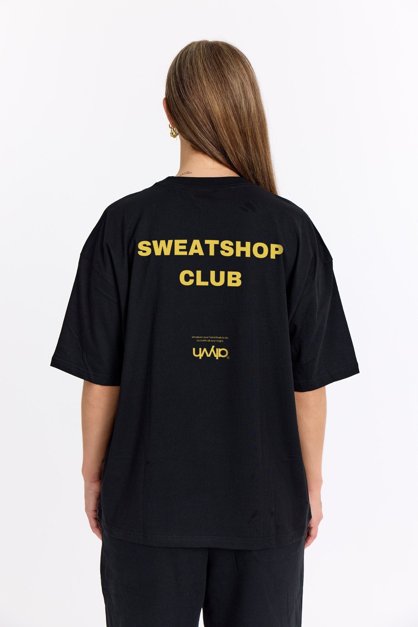 Sort Oversized Tee - Sweatshop - Gul - Alyvh