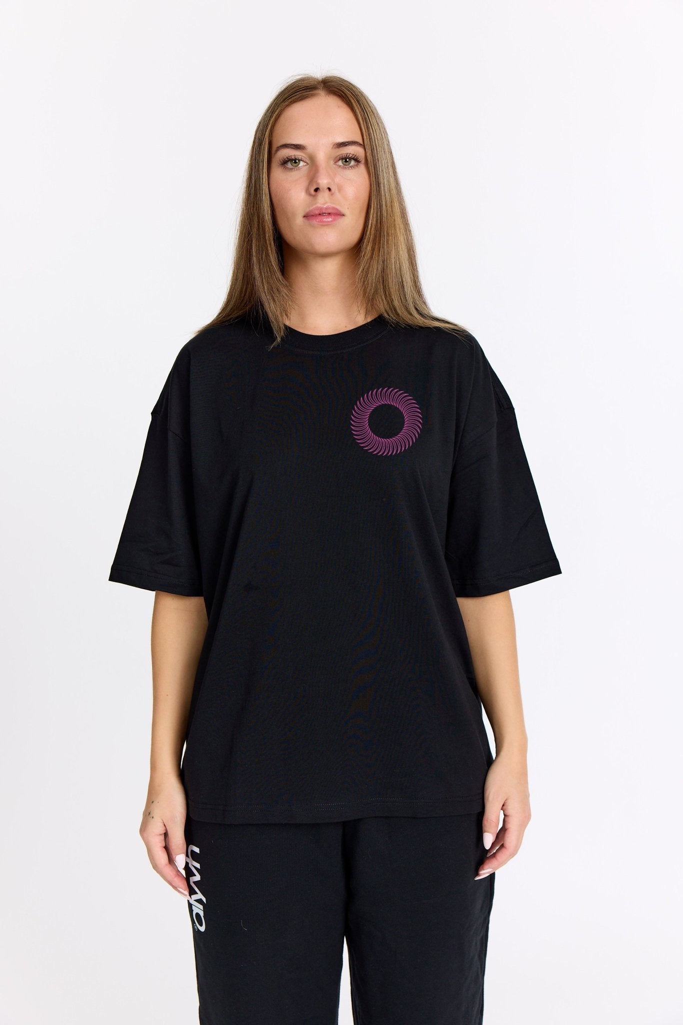Sort Oversized Tee - Sweatshop - Pink - Alyvh