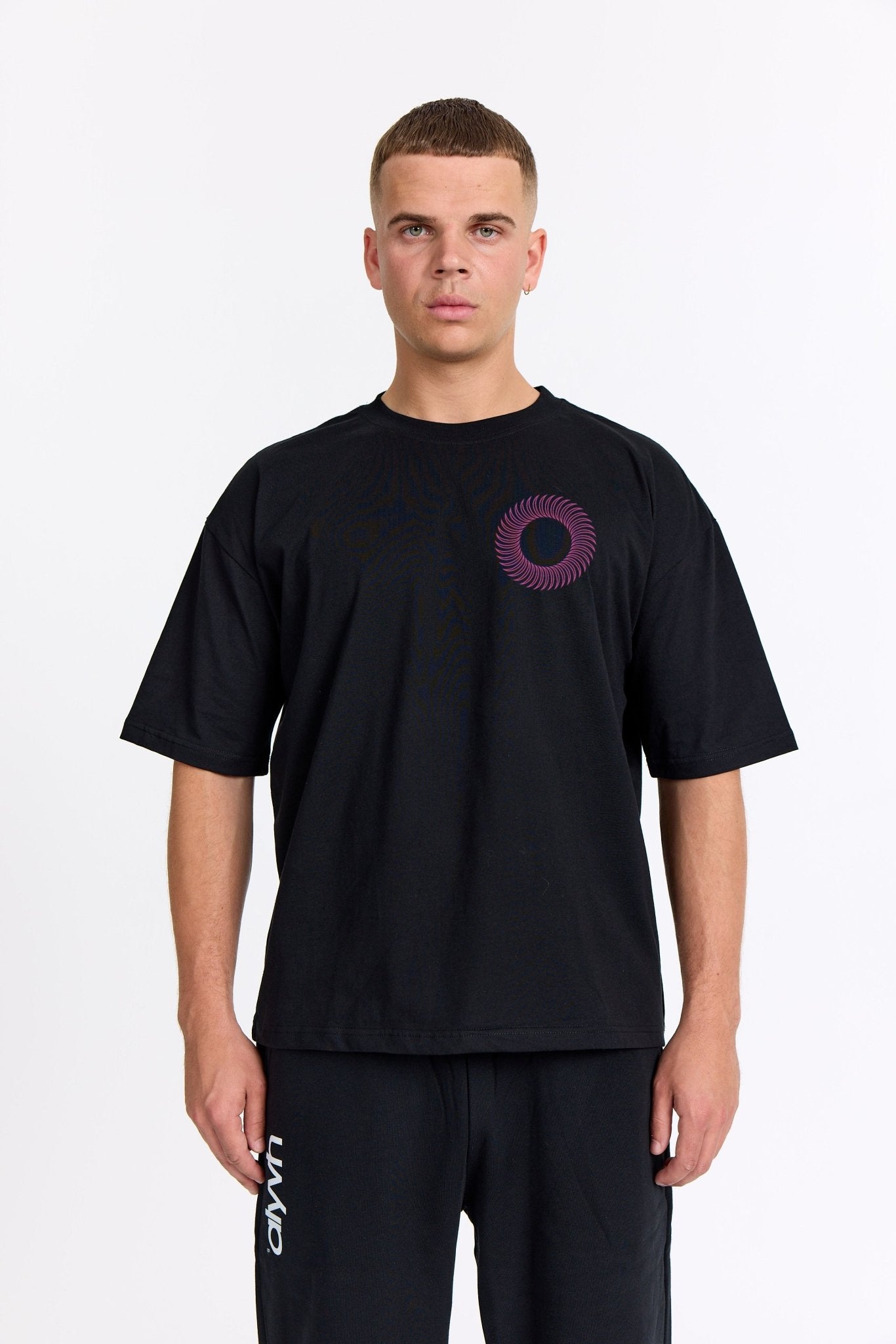 Sort Oversized Tee - Sweatshop - Pink - Alyvh