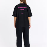 Sort Oversized Tee - Sweatshop - Pink - Alyvh
