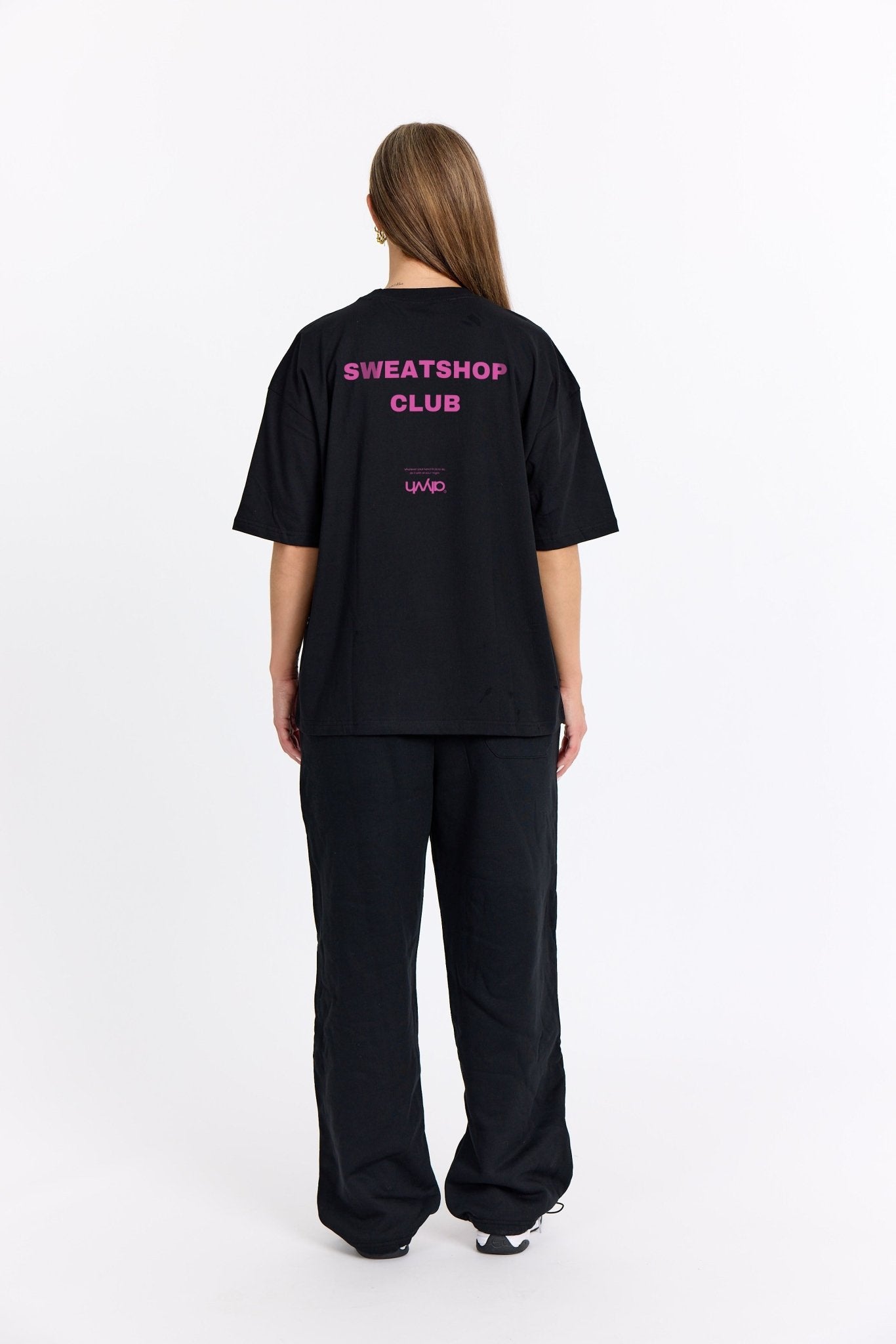 Sort Oversized Tee - Sweatshop - Pink - Alyvh