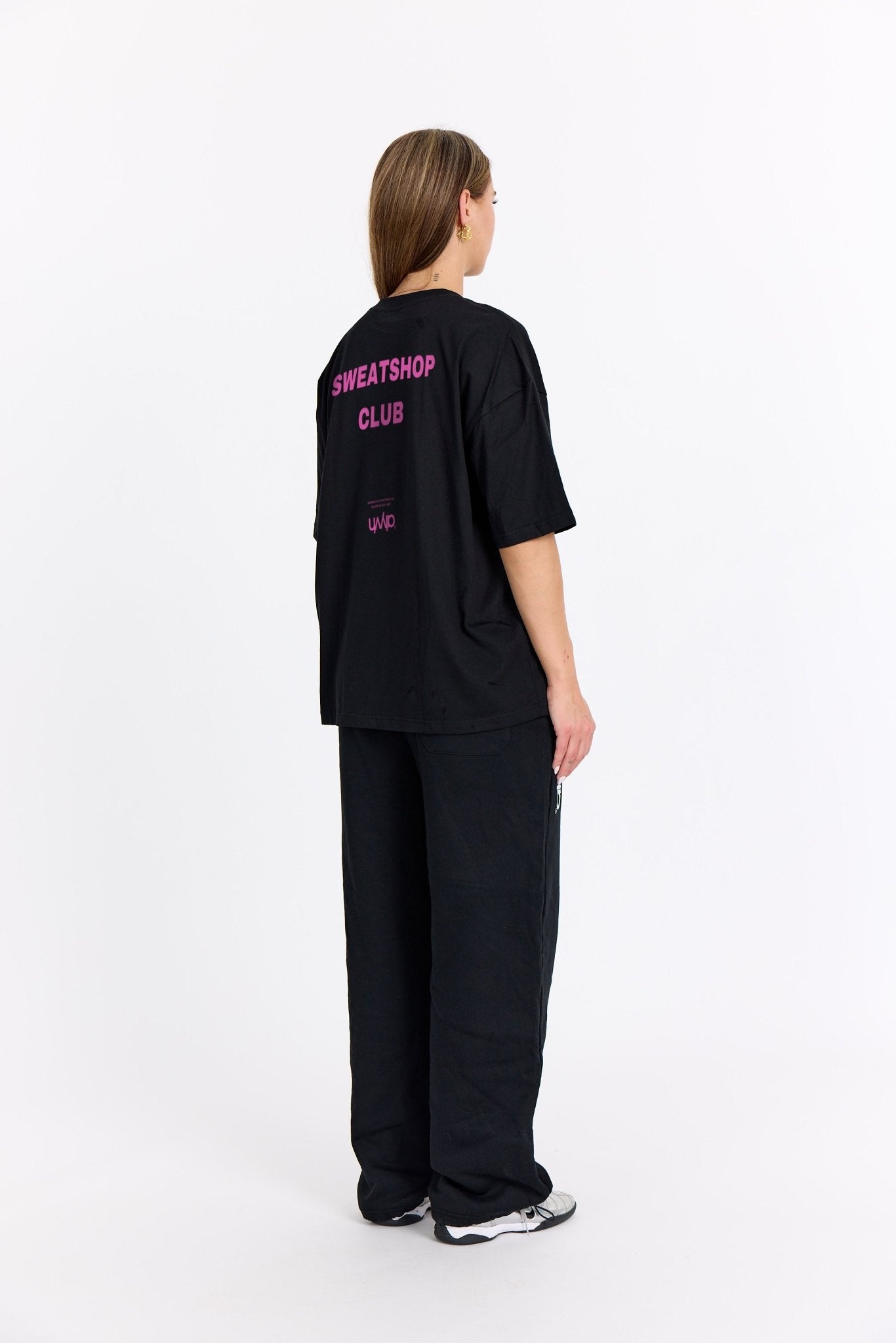 Sort Oversized Tee - Sweatshop - Pink - Alyvh