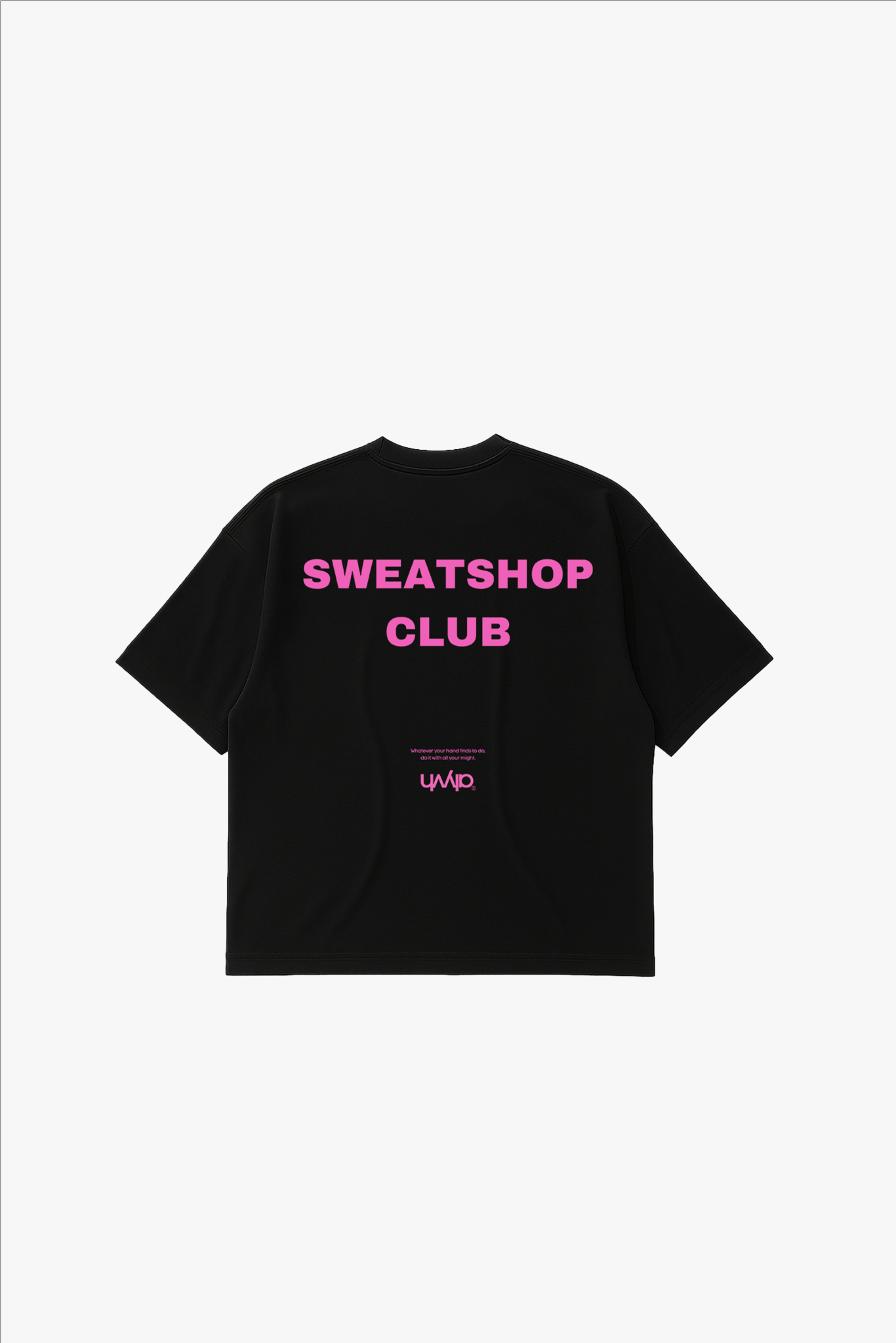 Sort Oversized Tee - Sweatshop - Pink - Alyvh