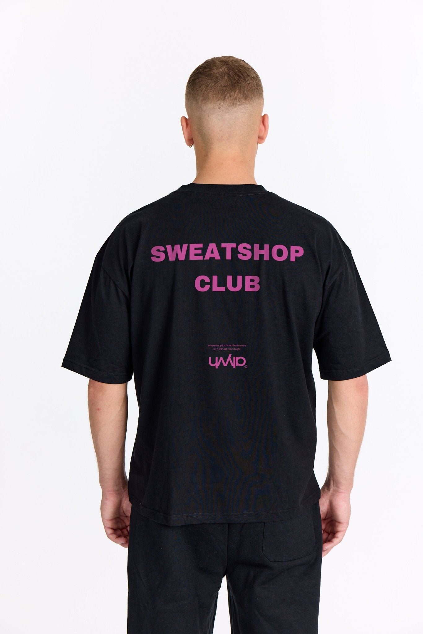 Sort Oversized Tee - Sweatshop - Pink - Alyvh